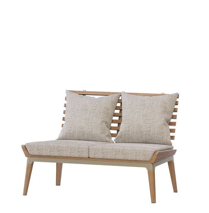 NEXO Outdoor Sofa 2- & 3-Sitzer – Gartensofa aus Alu und Iroko – online kaufen - Wurzelwerk Design