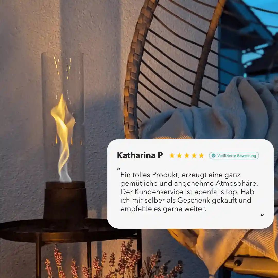 Manubeton Standfeuer LUCEO Outdoor mit Flammeneinsatz und robustem Metallgehäuse für gemütliche Abende im Garten