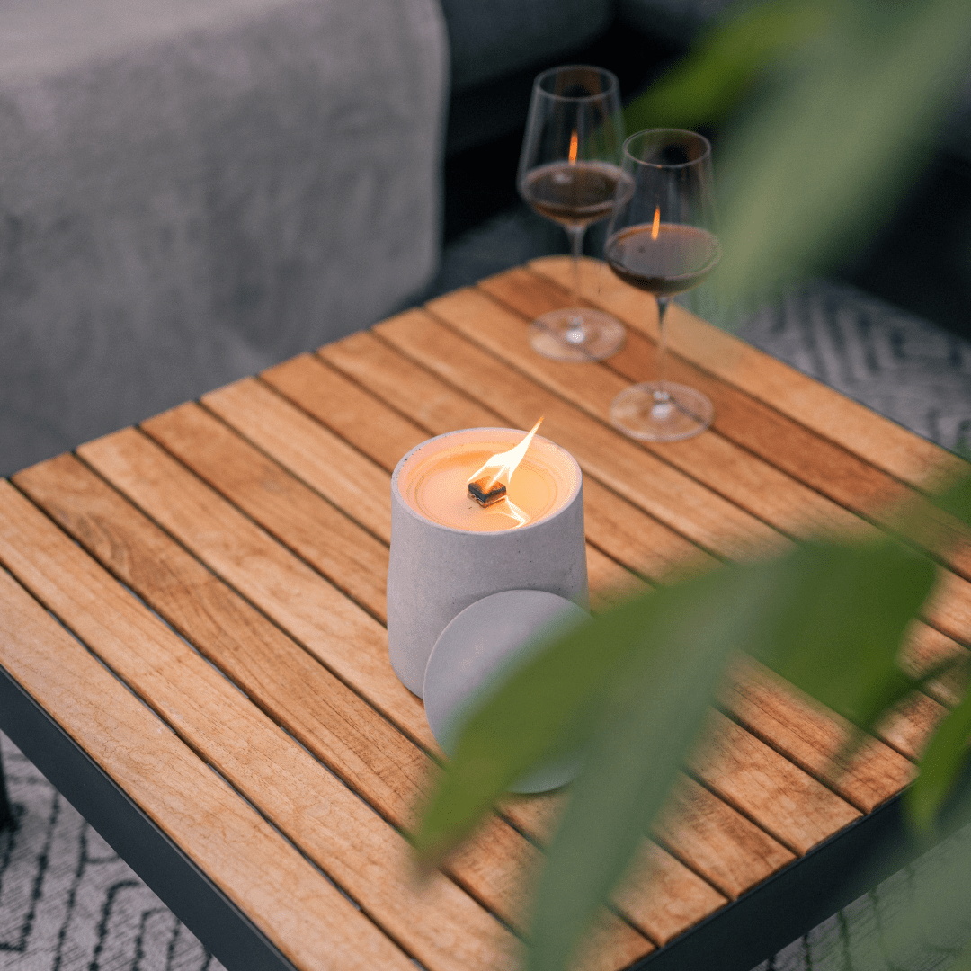 Dauerfeuer Kerzen im 3er Set von Manubeton, elegante Kerzen mit Dauerfeuer-Design für stimmungsvolle Beleuchtung