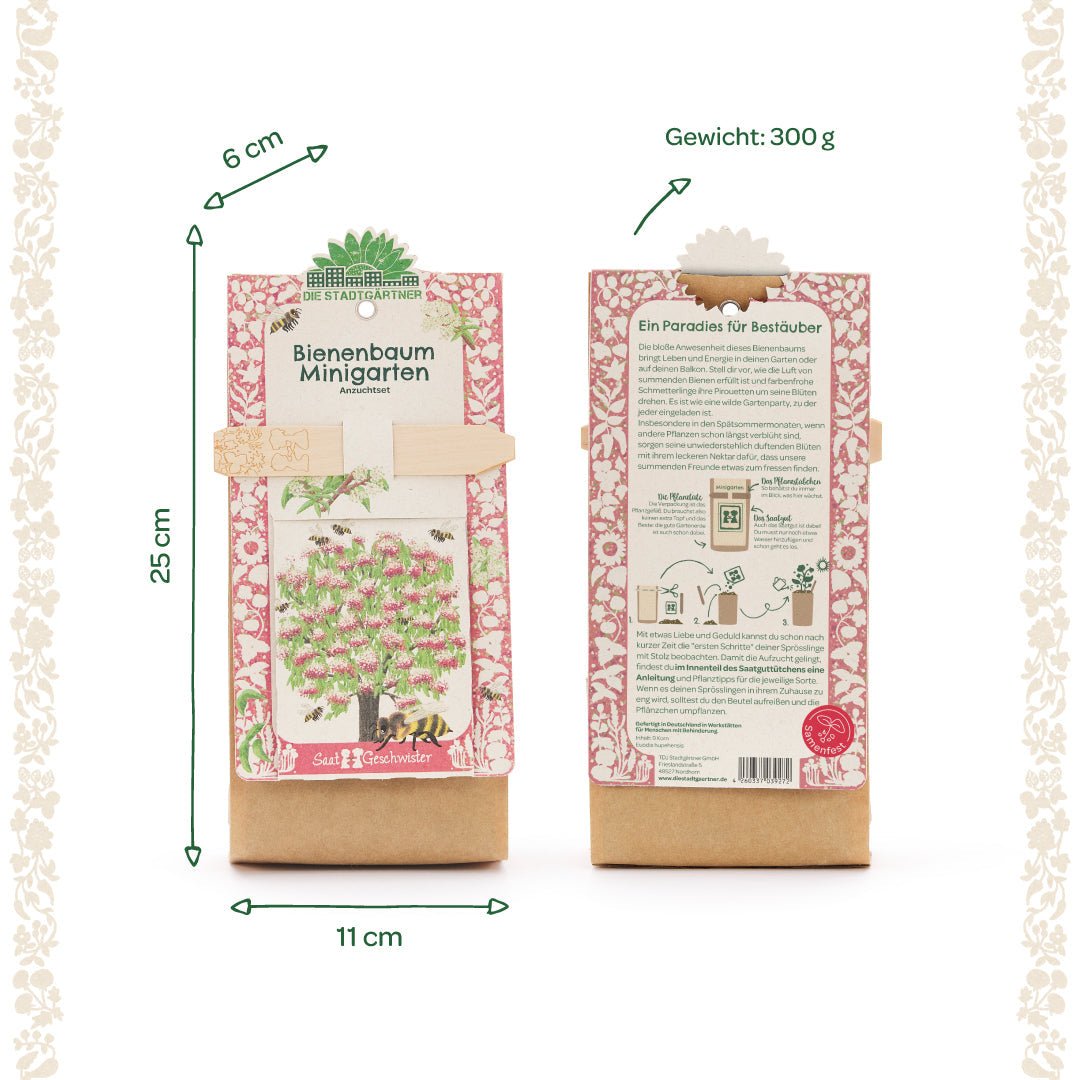 Anzuchtset Minigarten Bienenbaum - Wurzelwerk Design