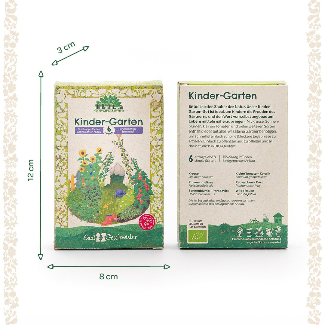 BIO-Saatgut-Set "Kinder-Garten" - Wurzelwerk Design