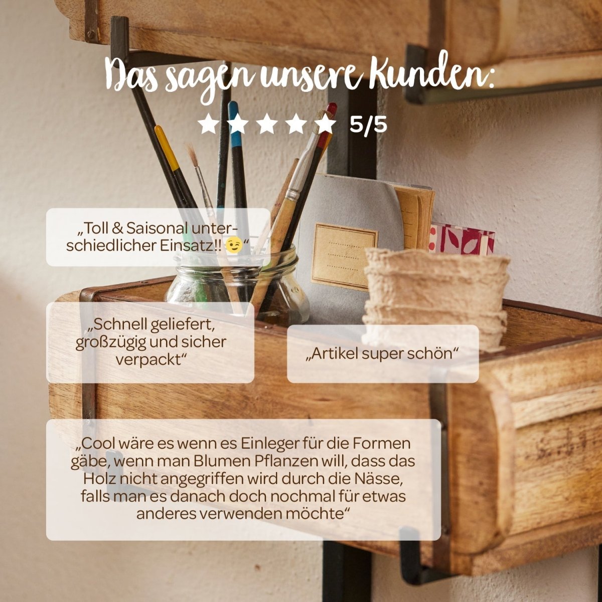 Set: 3 Ziegelformen mit Ständer - Wurzelwerk Design