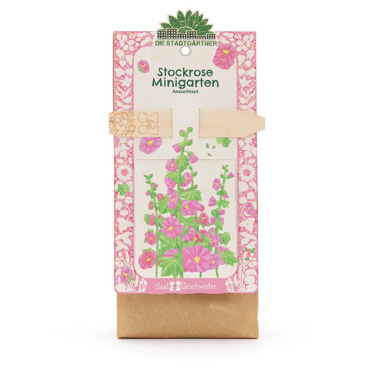 Anzuchtset – Minigarten Stockrose - Wurzelwerk Design