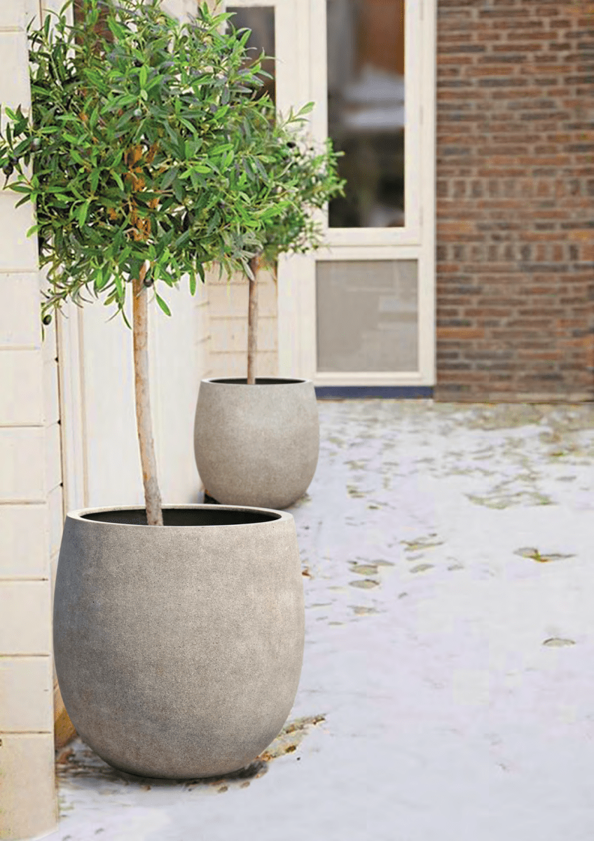 Pflanzkübel Balloon – Eschbach Granite in Granit-Optik - Wurzelwerk Design