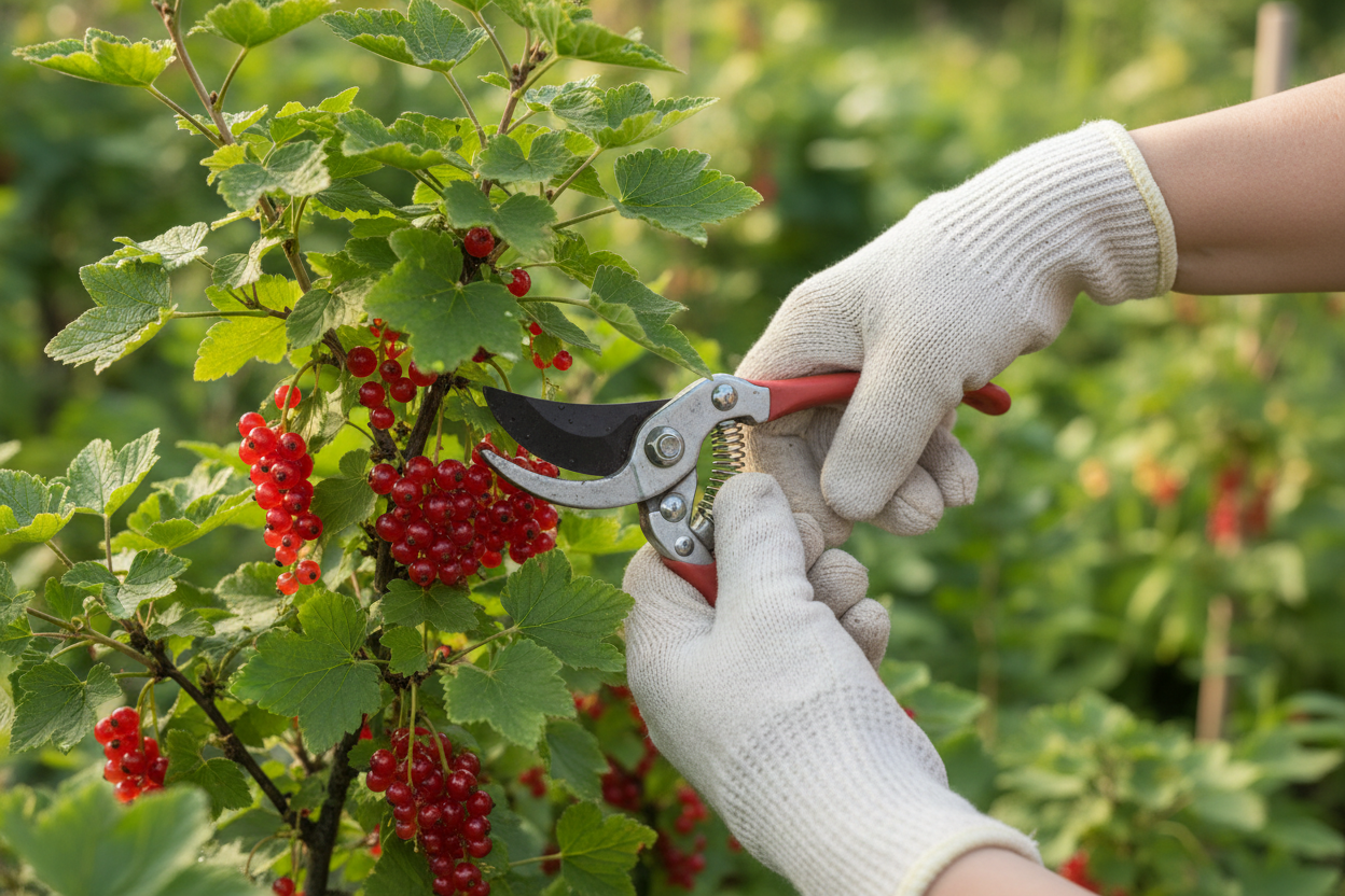 Johannisbeeren schneiden: Mit der 8-Triebe-Regel zu großen Beeren