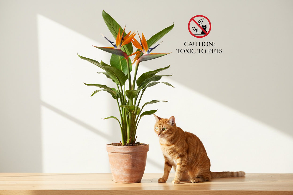 Strelitzie giftig für Katzen? Das sollten Katzenhalter wissen