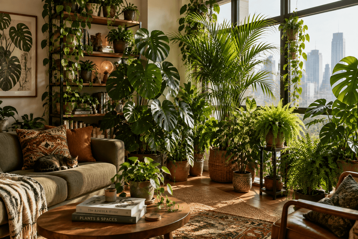 Urban Jungle: So wird aus vielen Zimmerpflanzen ein Raum, der funktioniert - Wurzelwerk Design