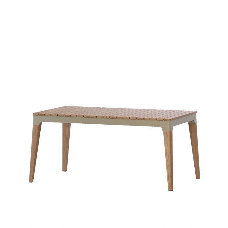 NEXO Gartentisch 160 &amp; 200 cm – Outdoor-Esstisch aus Alu und Iroko – online kaufen - Wurzelwerk Design