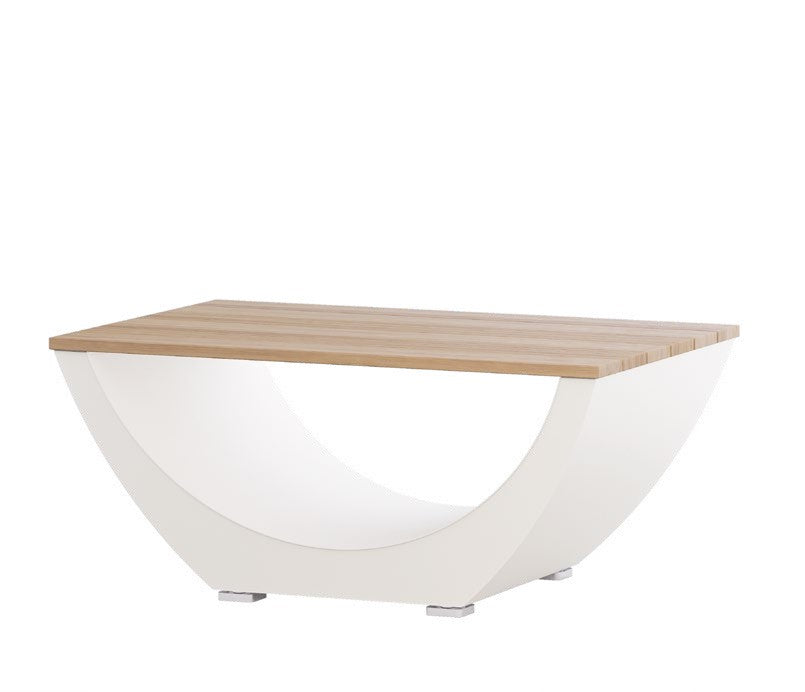 NARIE Outdoor Couchtisch – Gartentisch aus Iroko mit Alu-Gestell – online kaufen