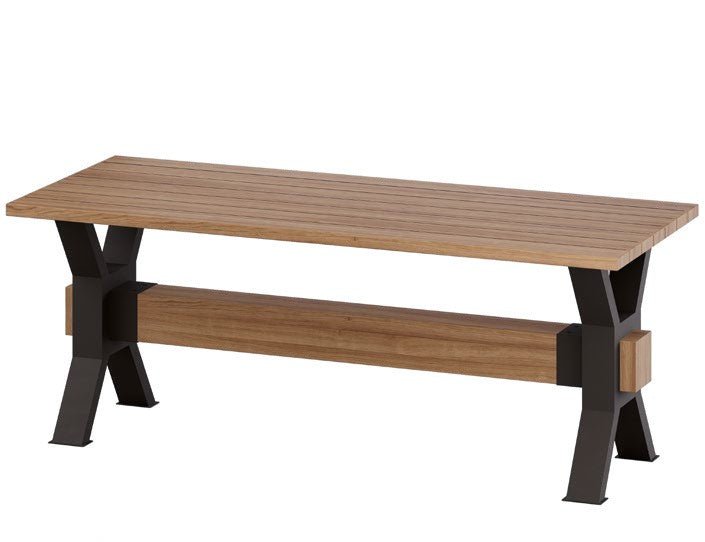 COUNTRY Gartentisch 160 &amp; 200 cm – Esstisch aus Holz und Stahl – online kaufen