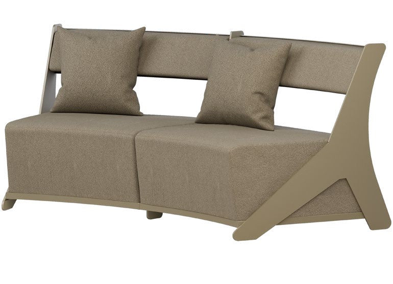 WILD Outdoor Sofa 2-Sitzer – rundes Gartensofa aus Iroko oder Alu – online kaufen