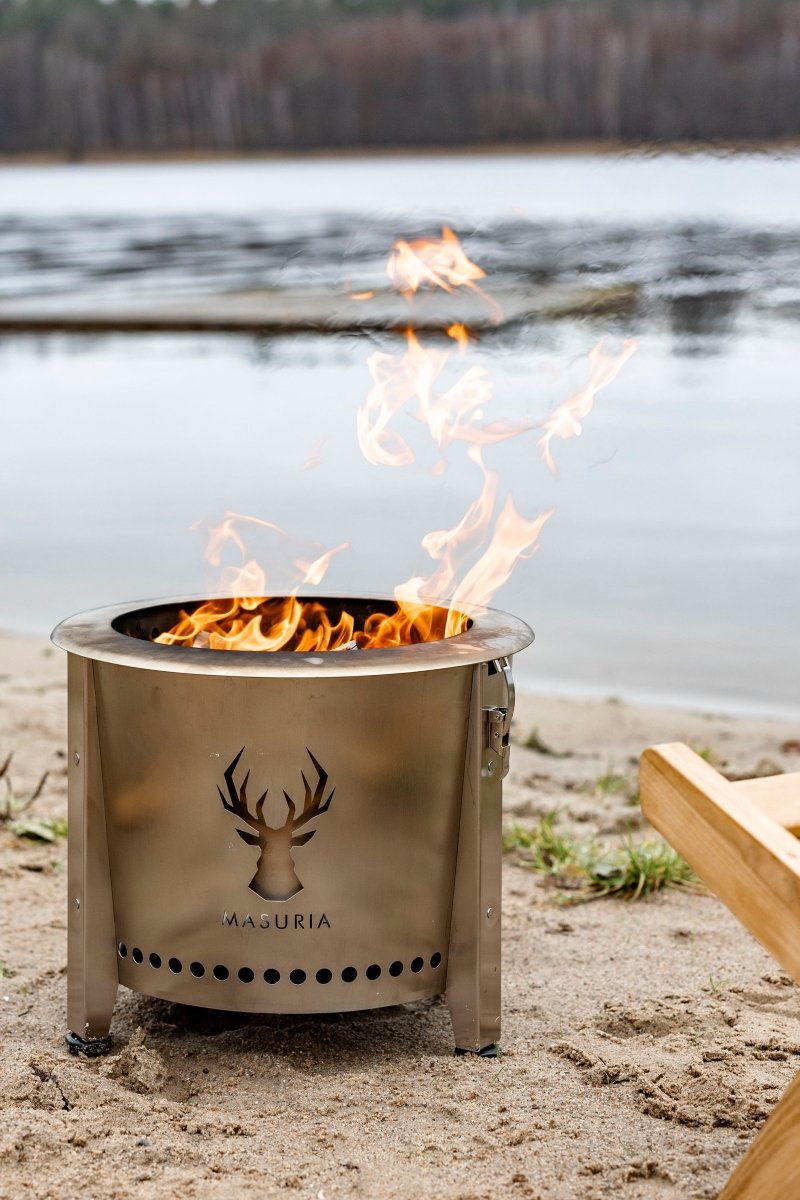 ALPHA CAMP Set – tragbare Feuerstelle für Camping &amp; Angeln mit Zubehör – online kaufen - Wurzelwerk Design