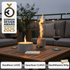 Manubeton FIRE Cozy DEAL Feuerstelle mit Flammen und Holzoptik, wetterfest für Garten und Terrasse
