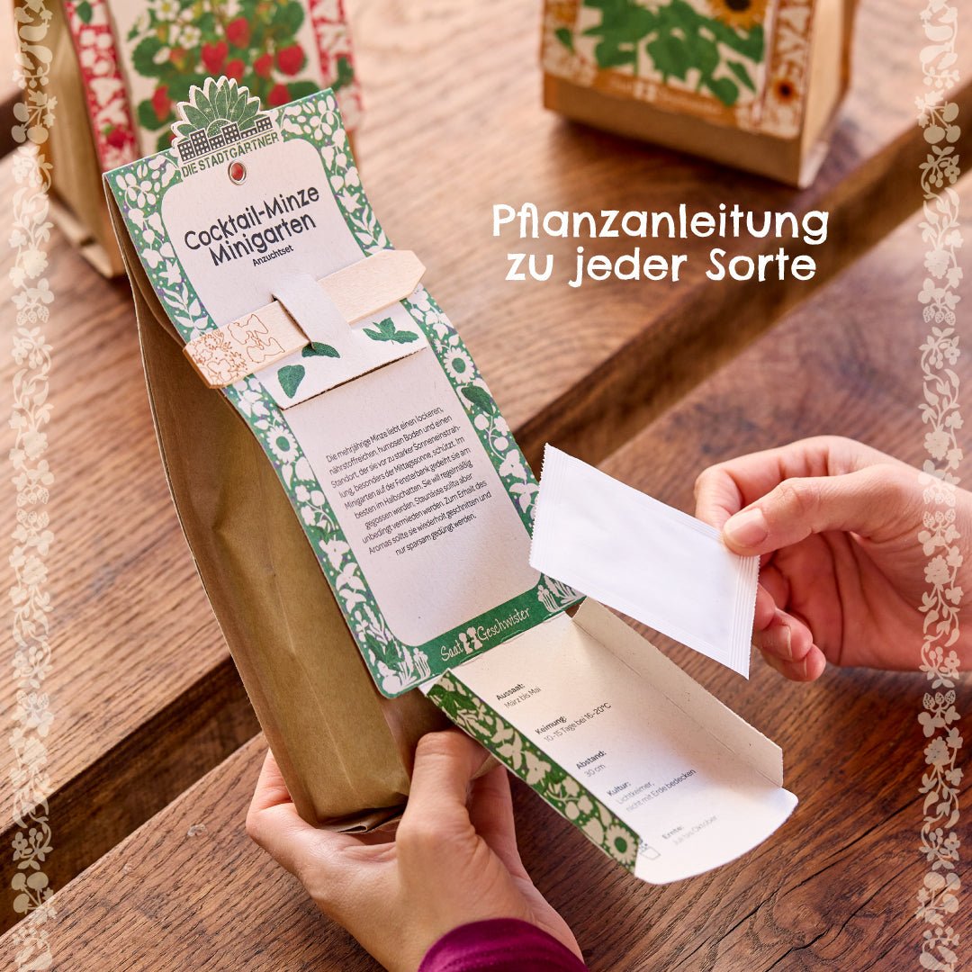 Anzuchtset – Minigarten BIO-Kapuzinerkresse - Wurzelwerk Design