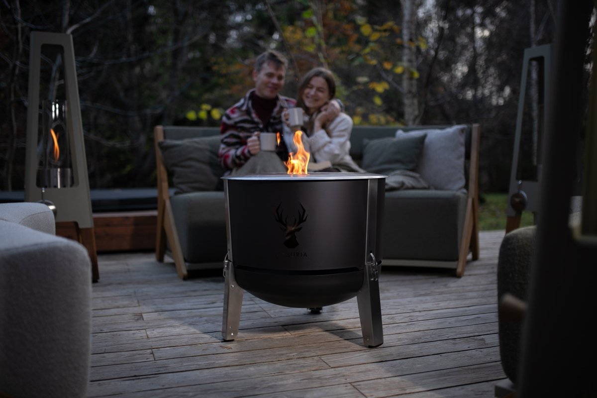 ALPHA 600 Set – rauchfreie Feuerschale mit Plancha, Grillrost &amp; Deckel – online kaufen - Wurzelwerk Design