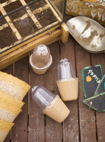 Kompostierbare Anzuchtstöpfe mit Belüftung