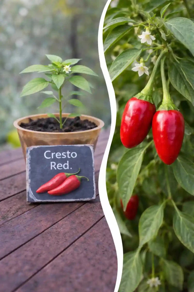 Jungpflanze Chili - Cresto Red - Wurzelwerk Design