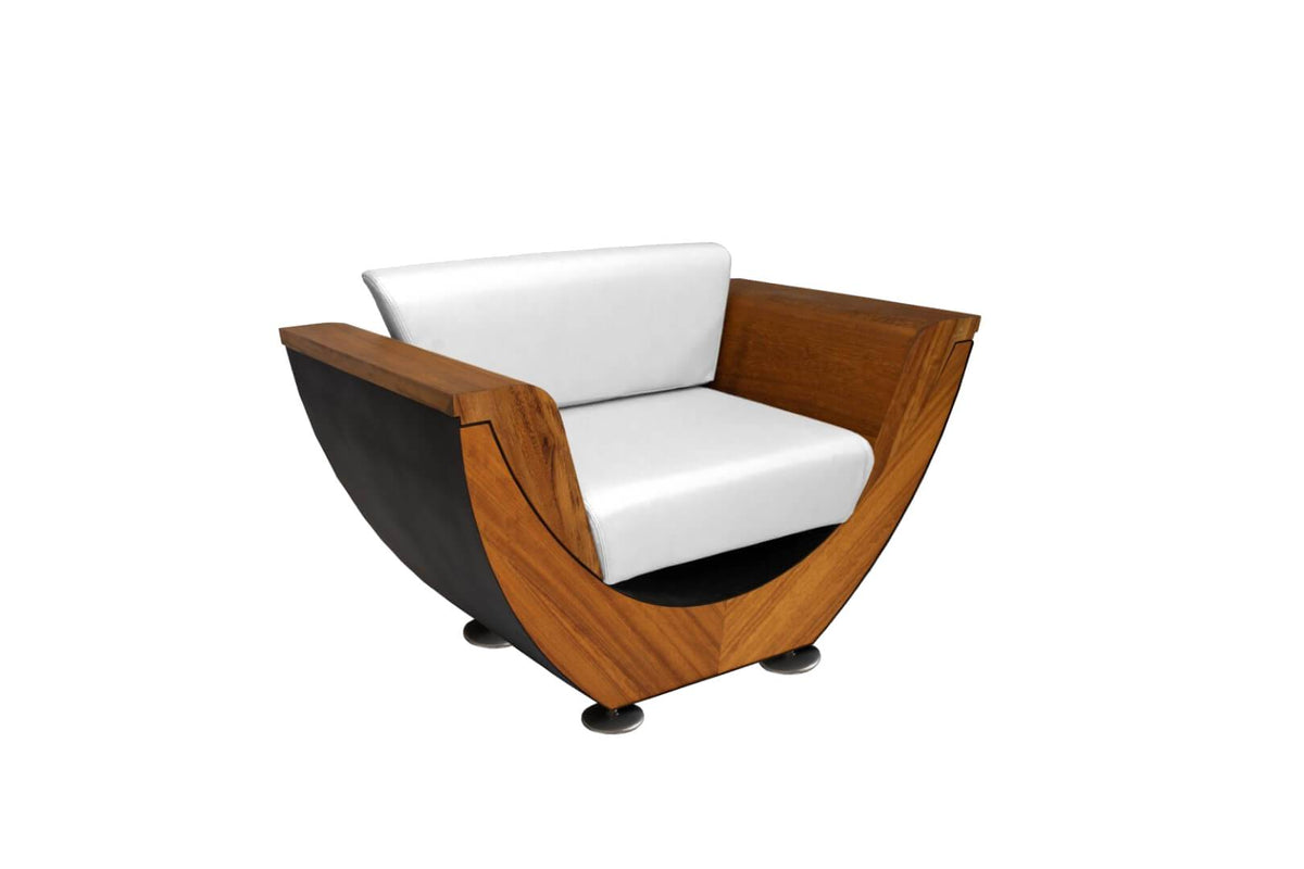 NARIE Outdoor Sessel in Schwarz mit Eis-Kissen – Freisteller