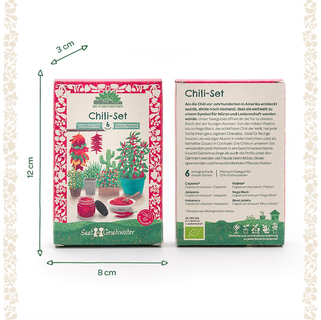 BIO-Saatgut-Set "Chili" - Wurzelwerk Design