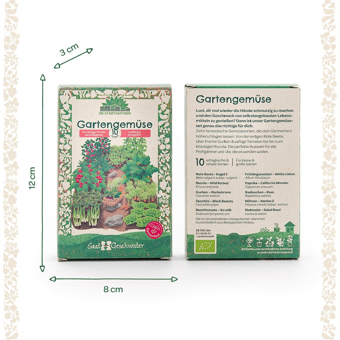 BIO-Saatgut-Set "Gartengemüse" - Wurzelwerk Design