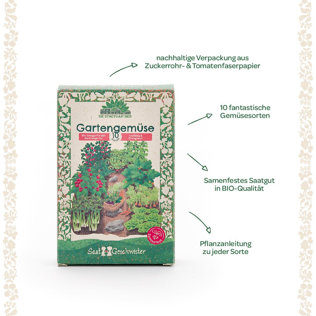 BIO-Saatgut-Set "Gartengemüse" - Wurzelwerk Design