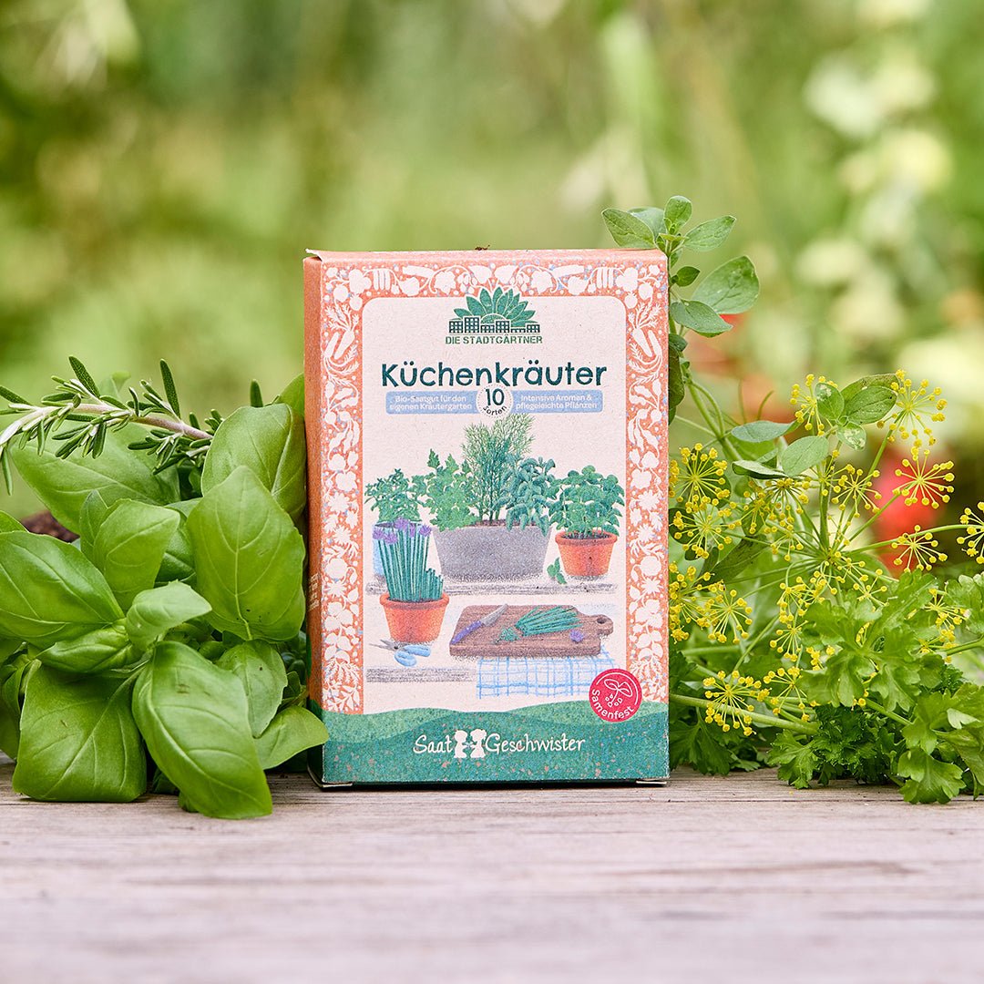 BIO-Saatgut-Set "Küchenkräuter" - Wurzelwerk Design