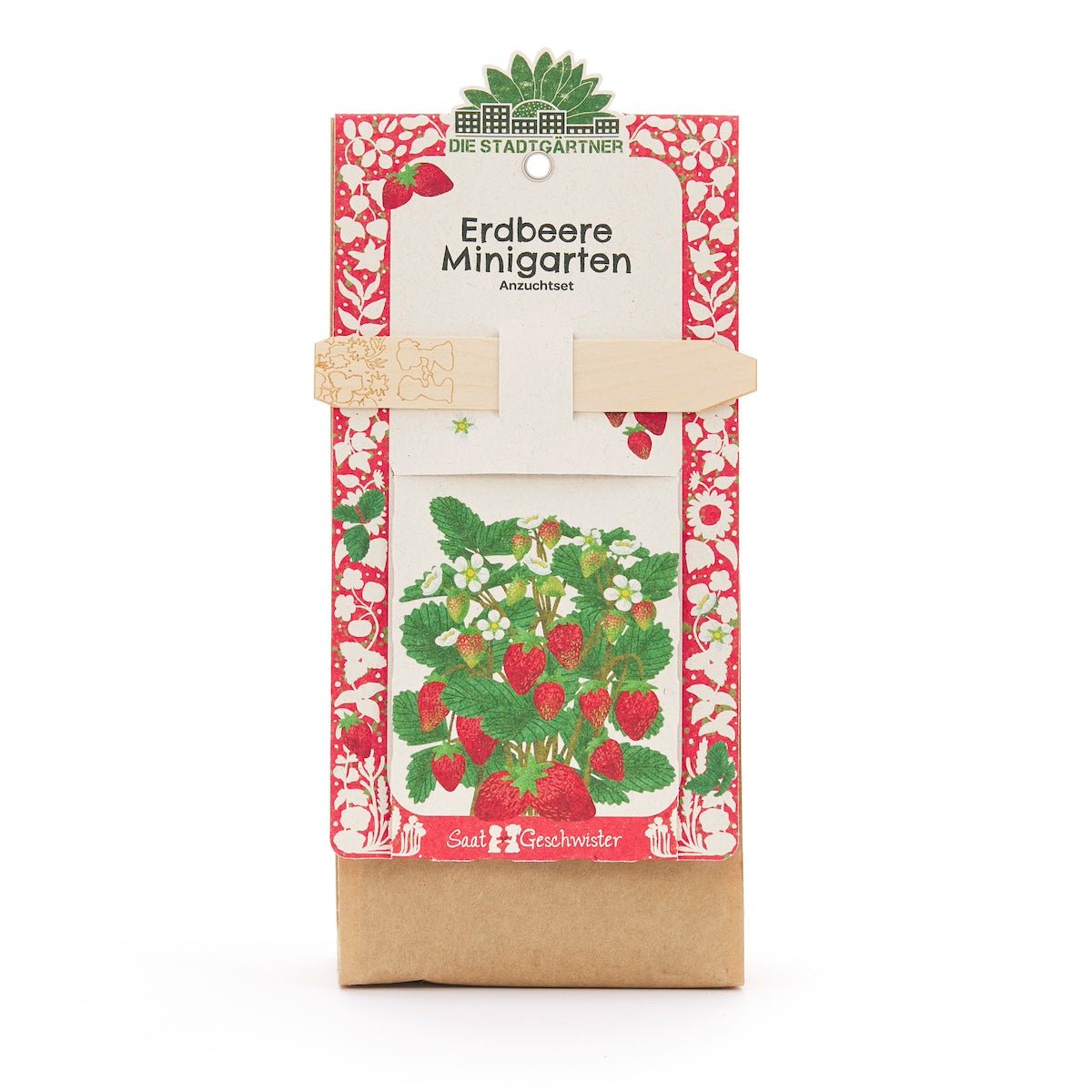 Anzuchtset – Minigarten Erdbeeren - Wurzelwerk Design