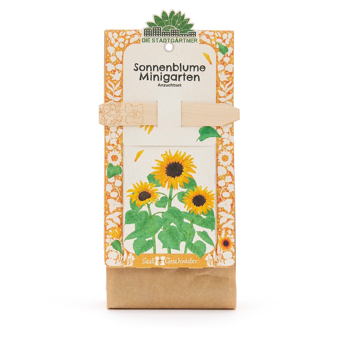 Anzuchtset – Minigarten BIO-Sonnenblume - Wurzelwerk Design