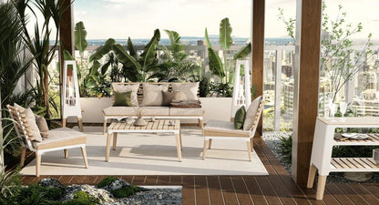 NEXO Gartenmöbel auf heller Terrasse im Grünen