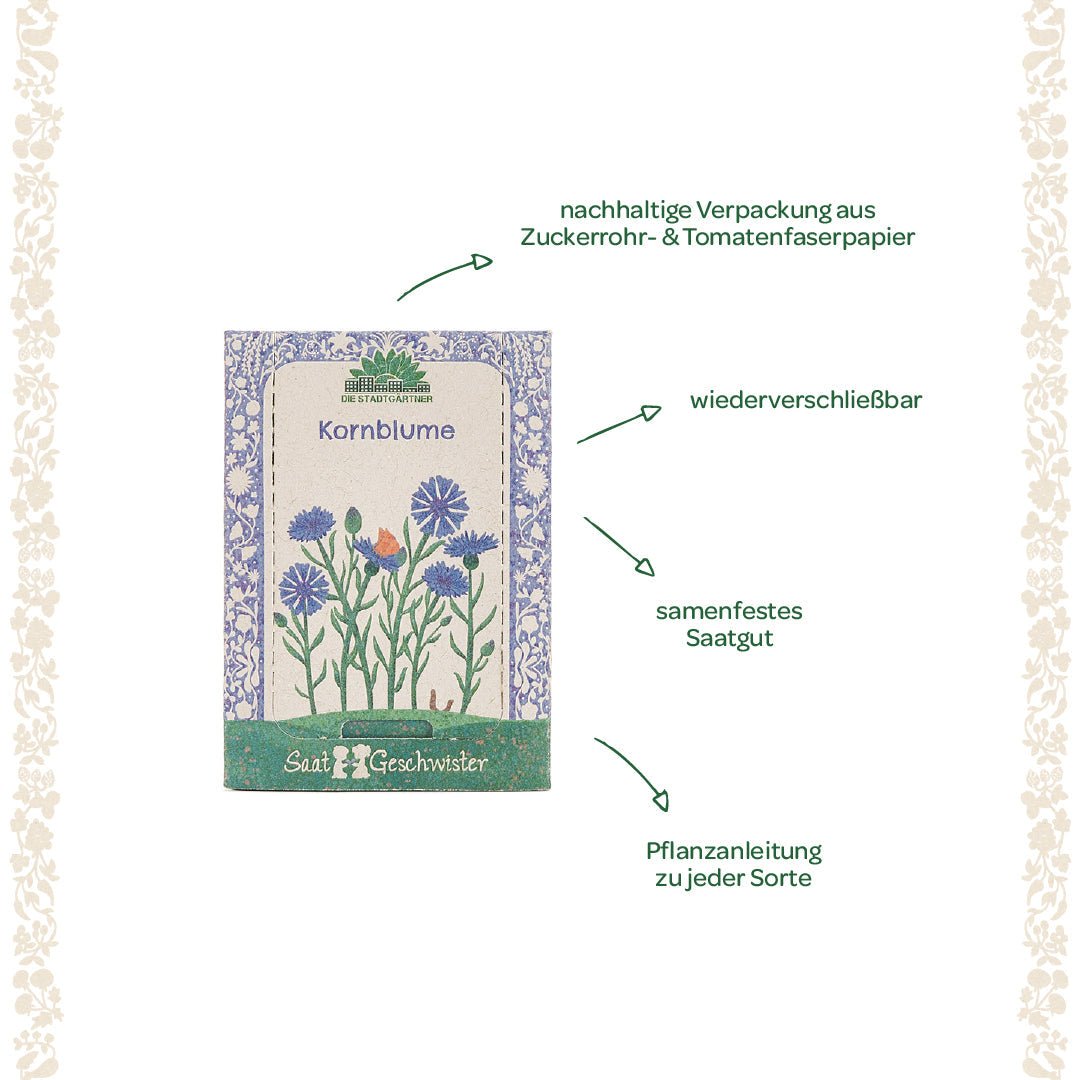 BIO-Saatgut Kornblume - Wurzelwerk Design