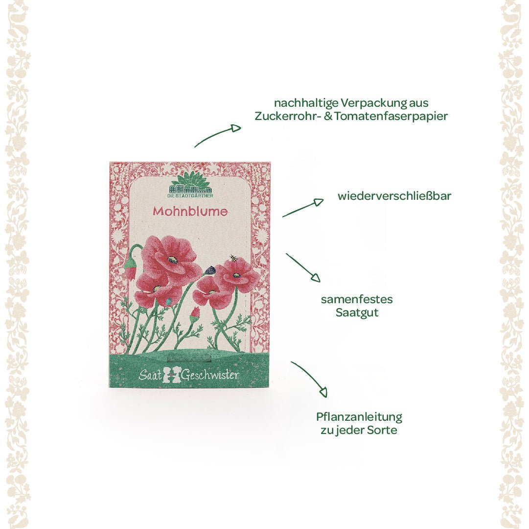 Saatgut Mohnblume - Wurzelwerk Design
