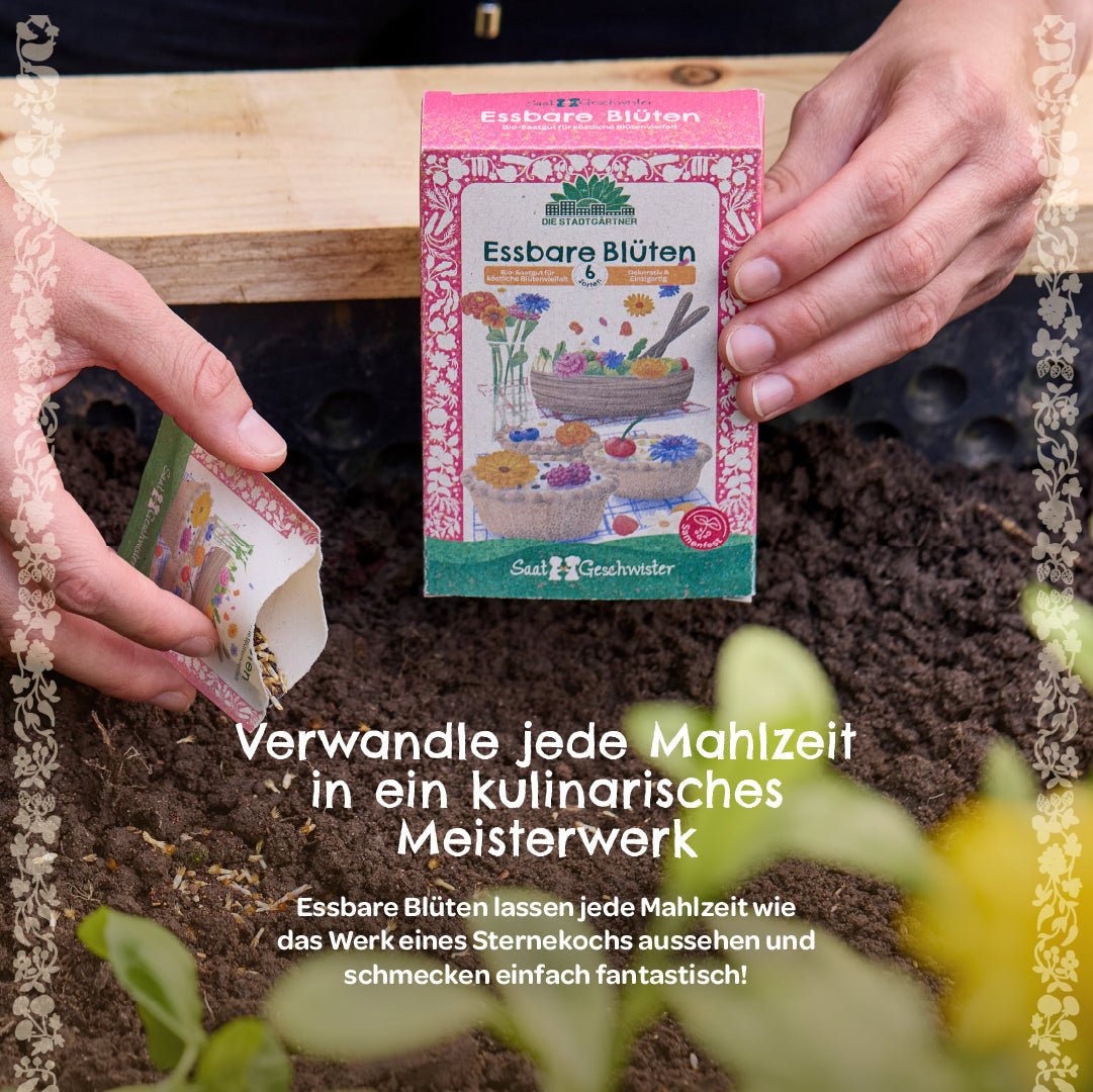 BIO-Saatgut-Set "Essbare Blüten" - Wurzelwerk Design