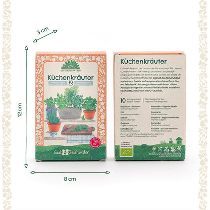 BIO-Saatgut-Set "Küchenkräuter" - Wurzelwerk Design