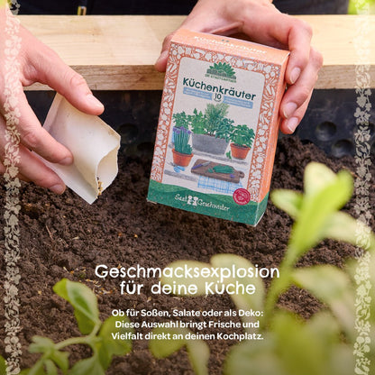 BIO-Saatgut-Set "Küchenkräuter" - Wurzelwerk Design