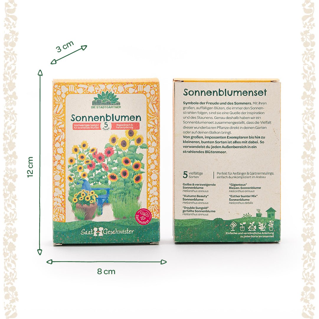Saatgut-Set "Sonnenblumen" - Wurzelwerk Design