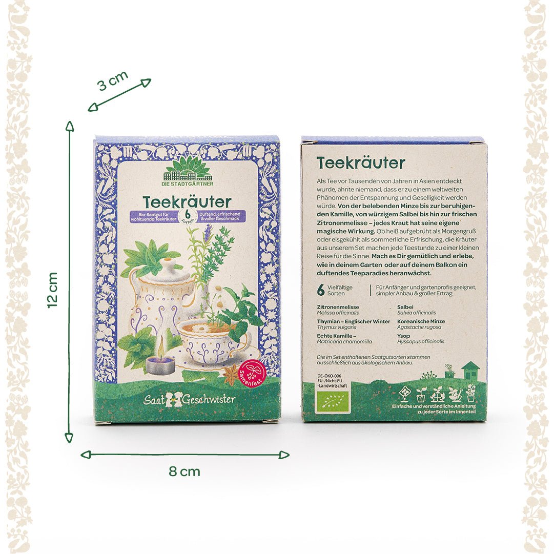 BIO-Saatgut-Set "Teekräuter" - Wurzelwerk Design