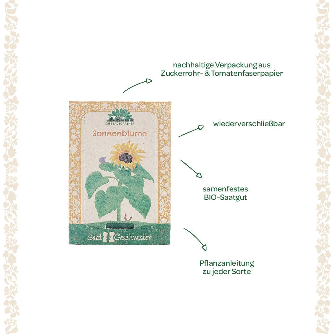 BIO-Saatgut Sonnenblume - Wurzelwerk Design