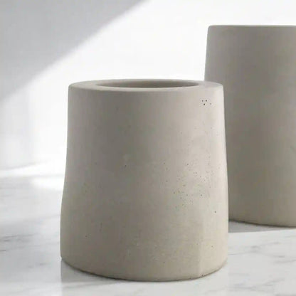 Zweierset Teelichthalter GEMMA aus Beton von Manubeton, modern dekorative Kerzenhalter mit schlichten Design
