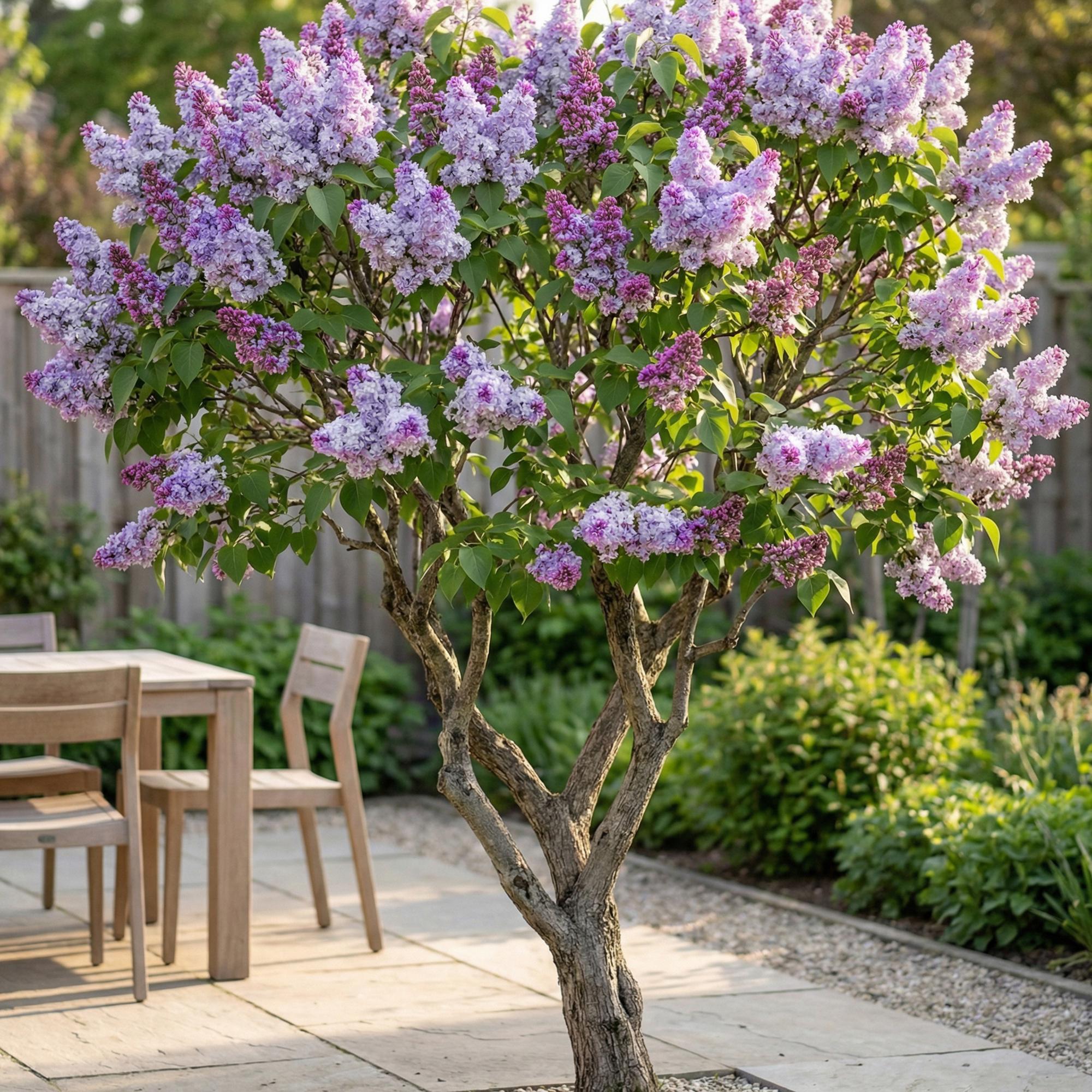 Everspring Syringa vulgaris Michel Buchner, pinke Blüten, Topf 17cm, ca. 45cm hoch, robuste Pflanze, Gartenpflanze