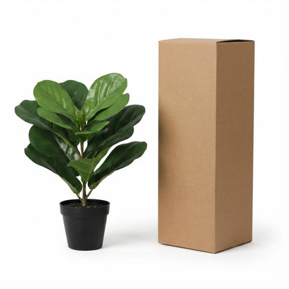 Künstliche Ficus lyrata (Geigenfeige) von Everspring, 150 cm hohe Pflanze mit großen, grünen Blättern.