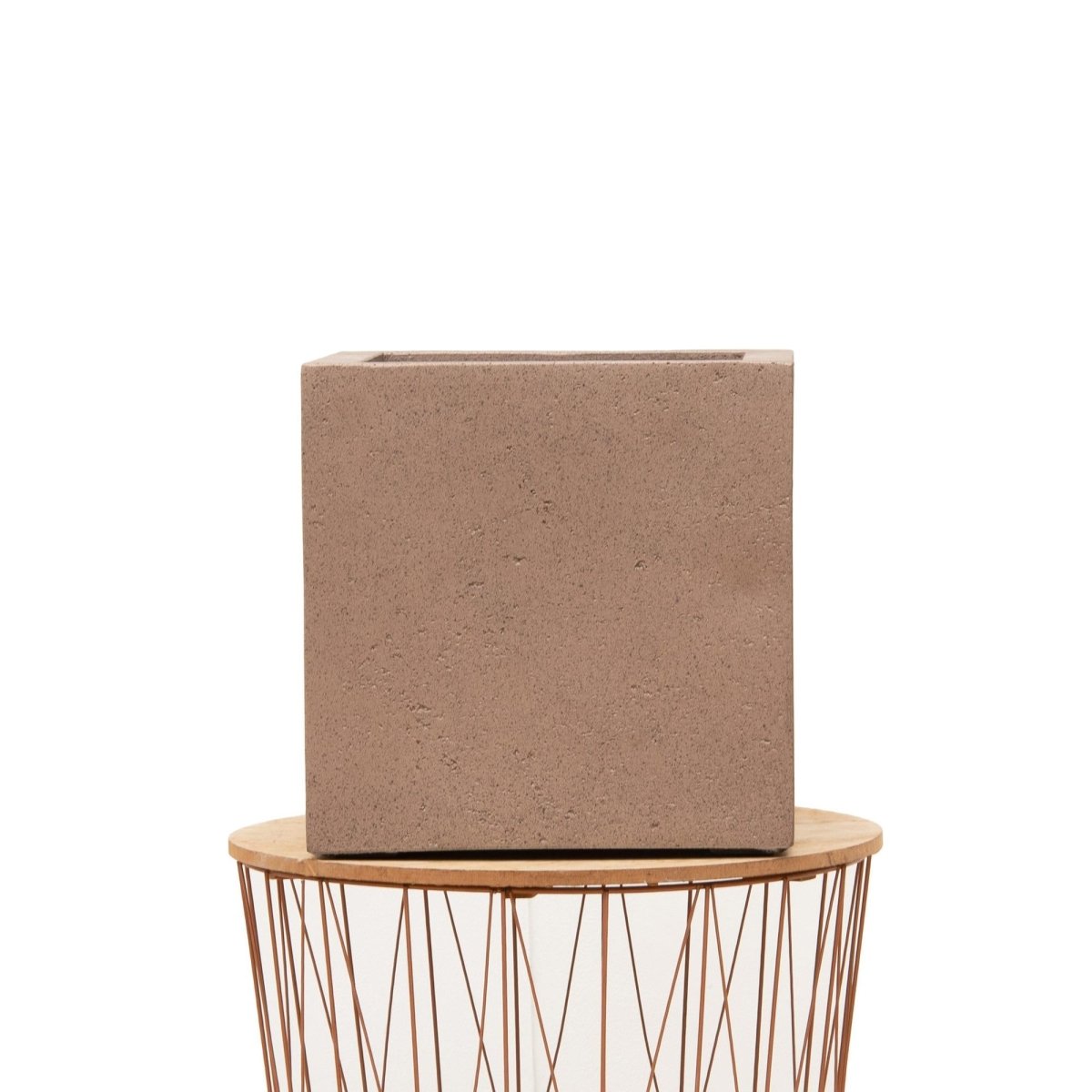 Topf Grigio Cube Bronze - D60 x H60 - Wurzelwerk Design