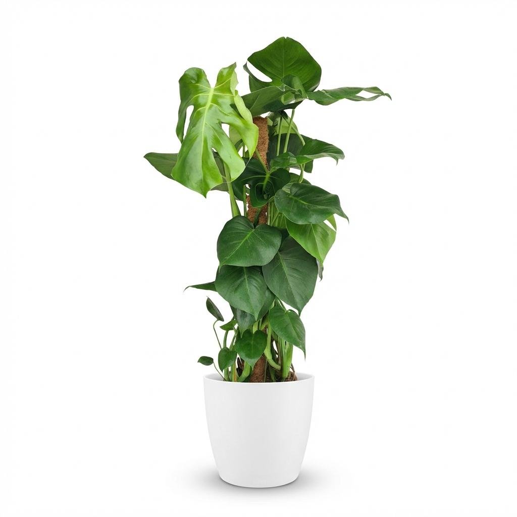 Monstera Deliciosa Moosstab kaufen | Fensterblatt – Topf Ø 19 cm, Höhe 90 cm - Wurzelwerk Design
