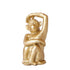 Deko - Skulptur Sitzender Affe - Gold - Wurzelwerk Design