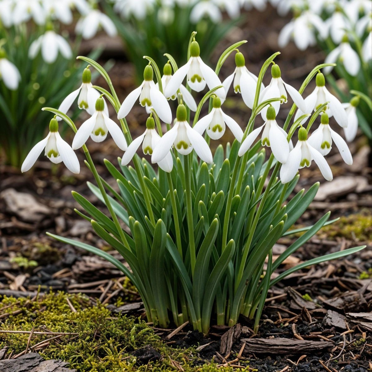 Blumenzwiebeln Galanthus Elwesii | 25 Stück Weiß – Zwiebelgröße 5/6 – XXL Pack - Wurzelwerk Design