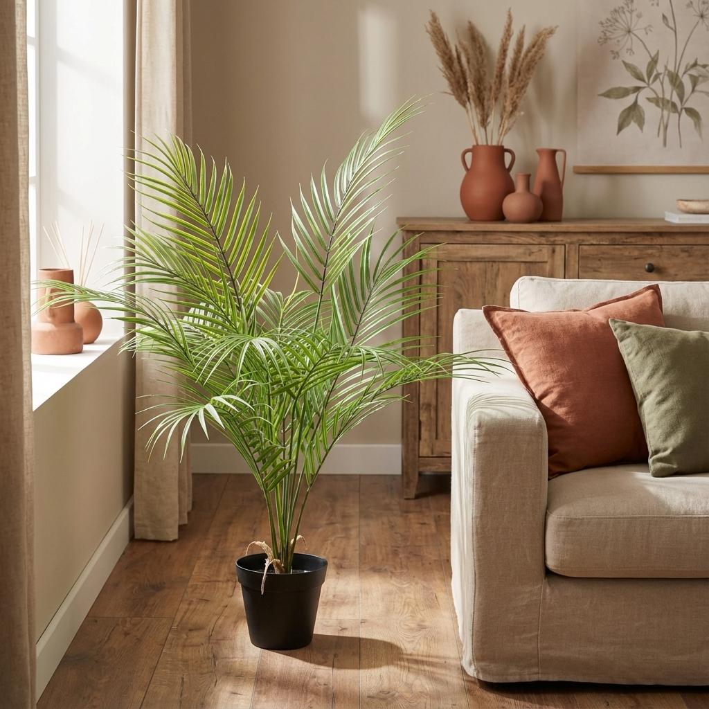 Künstliche Kentia-Palme von Everspring, 65cm bis 210cm, detailreiche grüne Pflanze für Dekor und Raumgestaltung