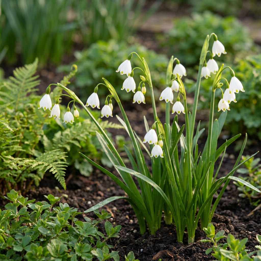 Sommer-Knotenblume – Leucojum aestivum online kaufen | 40 bis 320 Blumenzwiebeln, weiß &amp; für feuchte Standorte – Wurzelwerk Design