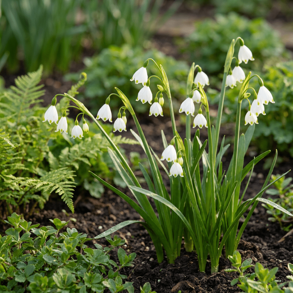 Sommer-Knotenblume – Leucojum aestivum online kaufen | 40 bis 320 Blumenzwiebeln, weiß &amp; für feuchte Standorte – Wurzelwerk Design - Wurzelwerk Design