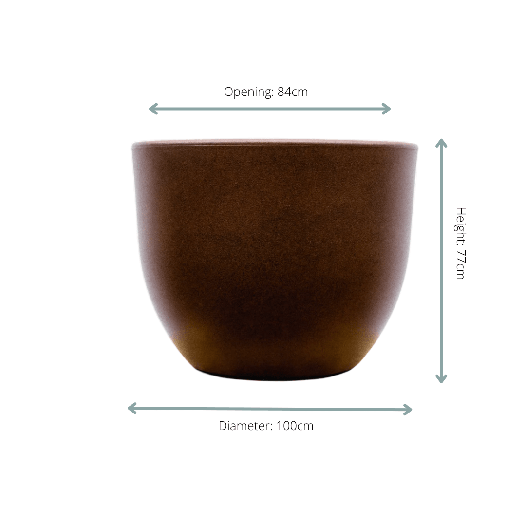 Topf Eggy Bronze - D100 x H77 - Wurzelwerk Design