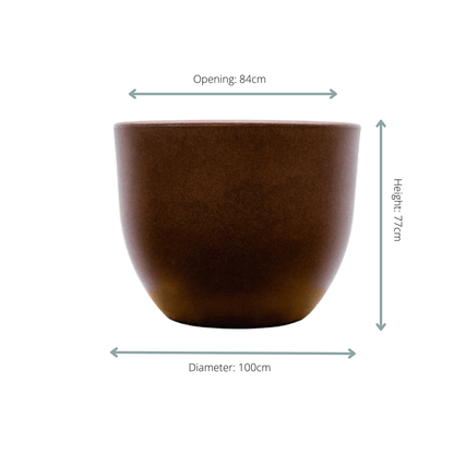 Topf Eggy Bronze - D100 x H77 - Wurzelwerk Design
