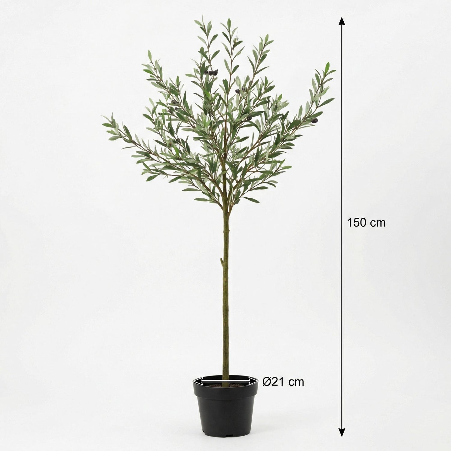 Pflegefreier Everspring Olivenbaum in 150, 170 oder 172 cm Höhe, grüner künstlicher Pflanzenbaum für Innen- und Außenbereich
